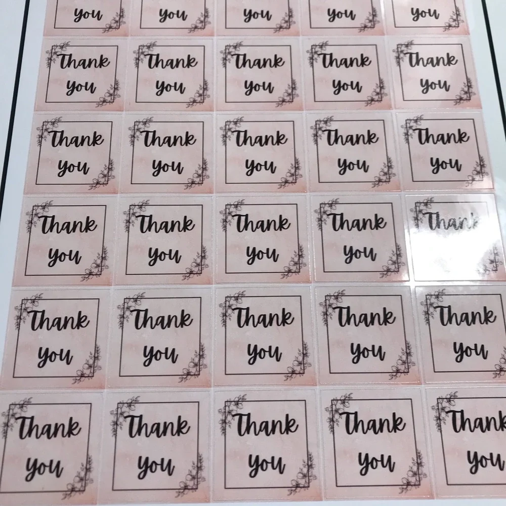 5 random choice mystery pick thank you sticker sheets